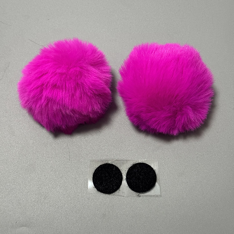 Universal – Plush Cat Ear Auto Parts and Accessories - round-bear-1-pair-rose-red