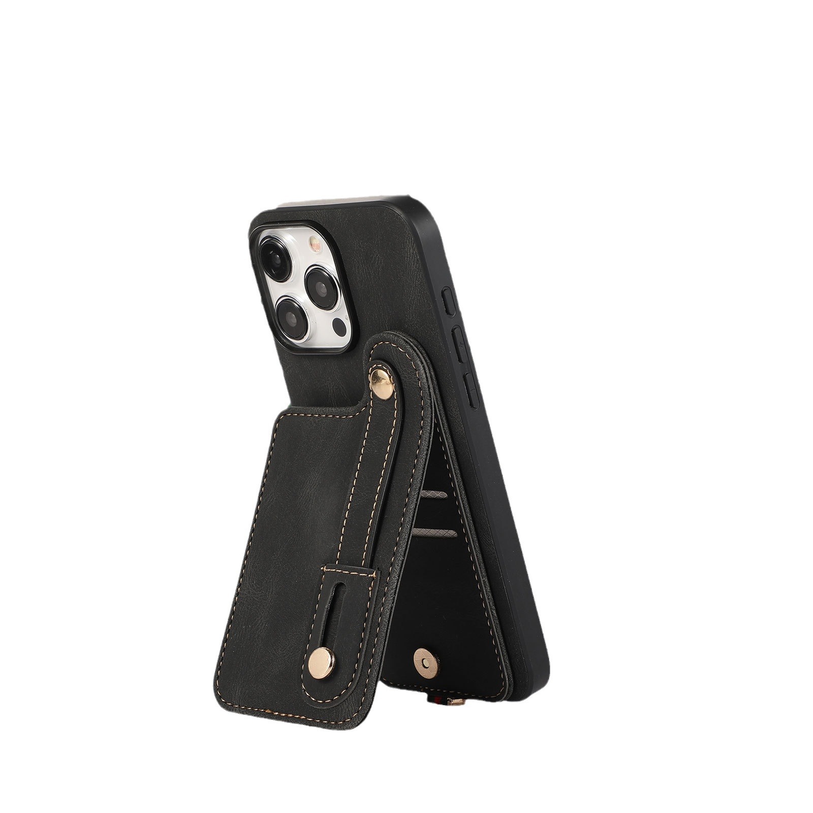 Phone Case Wallet With Wrist Strap For Iphone 15 Pro And Samsung S23u_voghion.com