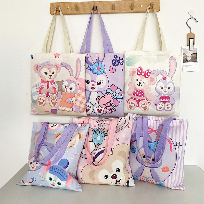 Cute Japanese cartoon capacious shopping bag