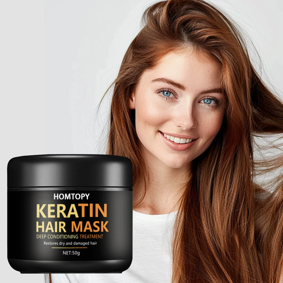 Трансграничный эластичный кератин питательной маски для волос