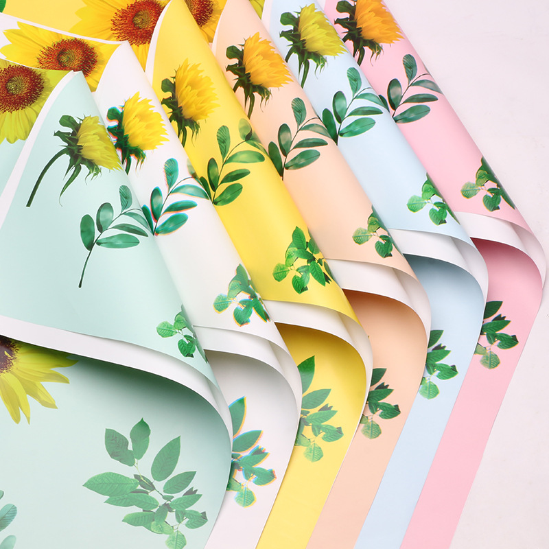 Huaxi girasol flor de papel de embalaje comercio exterior transfronterizo al por mayor flor de papel diy ramo de flores materiales de flor