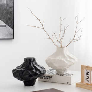 Nordic Valley Ceramic Vase Denmark Canyon Living Room Model House Flower Arranging Hydroponics Light Luxury High-end Art Ornaments