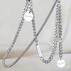 Pendant stainless steel with letters, fashionable sweater, chain for key bag , necklace, European style