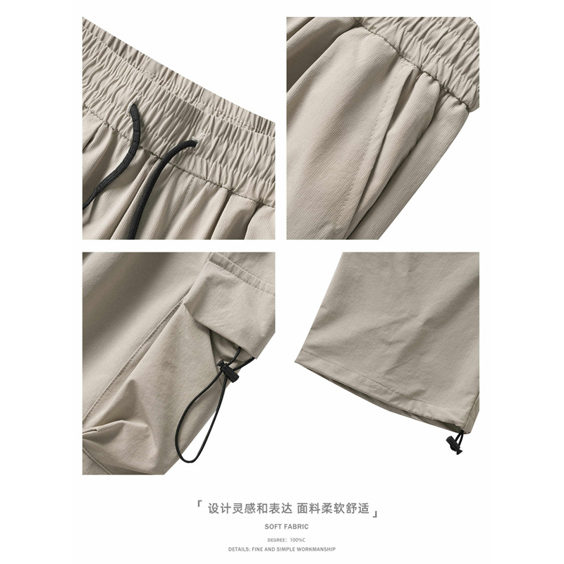 NASA American-style Functional Charge Pants Men's Summer 2025 Thin Loose Straight Mountaineering Workwear Casual Long Pants