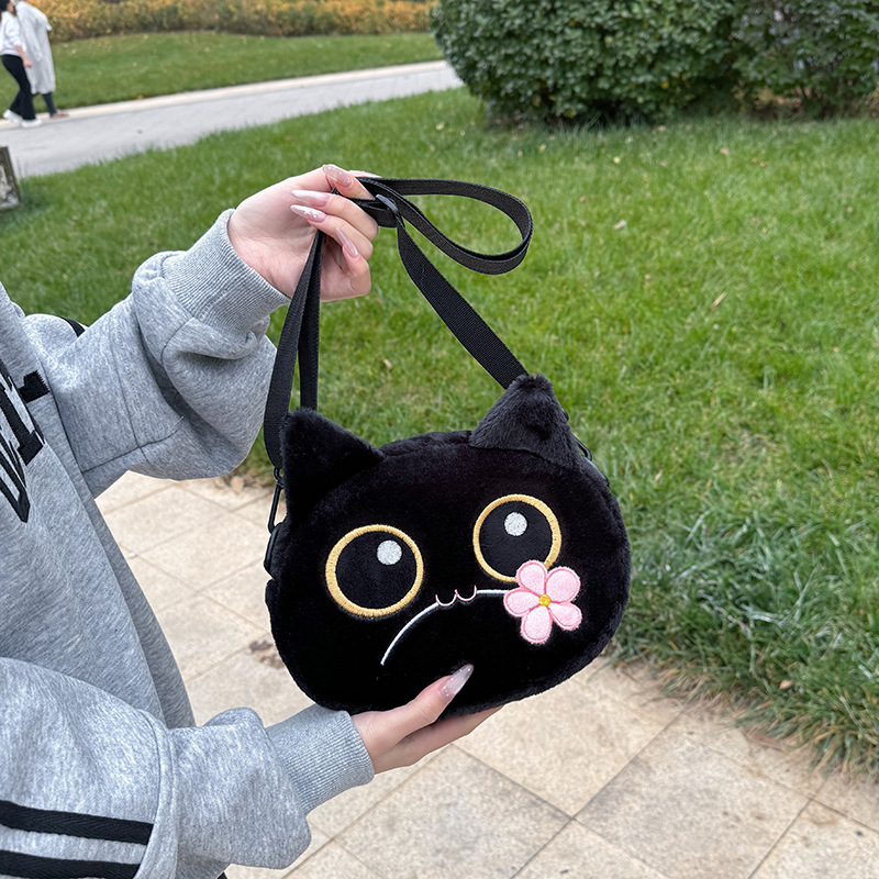 Bags 2025 Autumn and Winter New Cute Plush Kitten Embroidered Women's Bag Soft Girl Girl Shoulder Crossbody Bag Small Bag Bags 2025 Autumn and Winter New Cute Plush Kitten Embroidered Women's Bag Soft Girl Girl Shoulder Crossbody Bag Small Bag