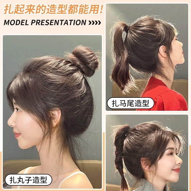 丸子頭假髮女柚子皮墊發包仿真發頭頂增發量盤發神器發圈