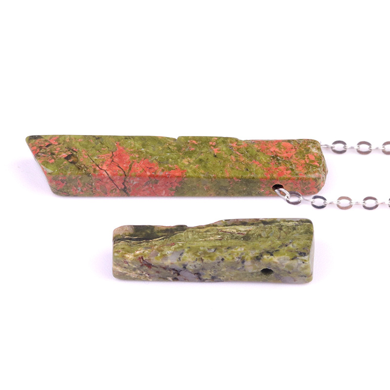 1213-natural cristal ágata irregular collar largo plano con forma colgante largo Amazon Live supply