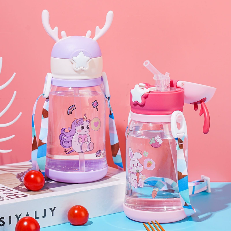 Plastic cartoon children's handheld cute glass