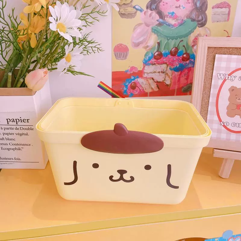 Ручной Cartoon корзина Sanrio Hello Kitty, портативная складная хранительная емкость с милыми принтами