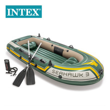 INTEX68380海鹰三人船组双人漂流橡皮艇充气钓鱼船户外皮划艇批发