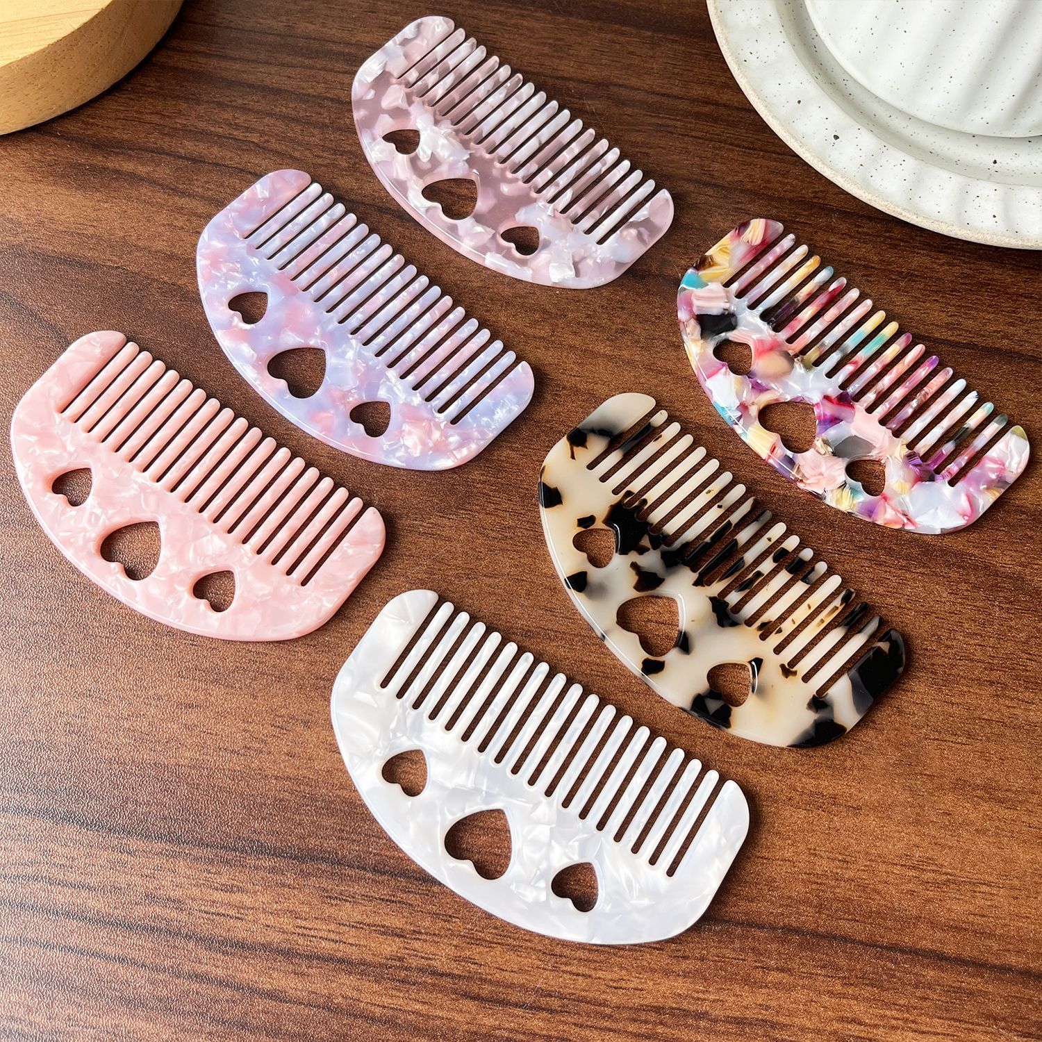 Sensación de alto nivel ~ acético placa portátil lavable pein de cabello antiestático pein de cabello retro