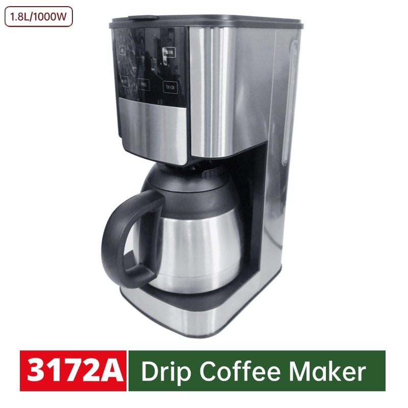 Cafetera de goteo cafetera americana doméstica tipo 1.8L transfronterizo estándar europeo y americano en stock goteo café
