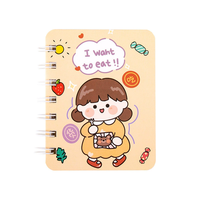 Small handheld book for students, cartoon cute laptop, notebook