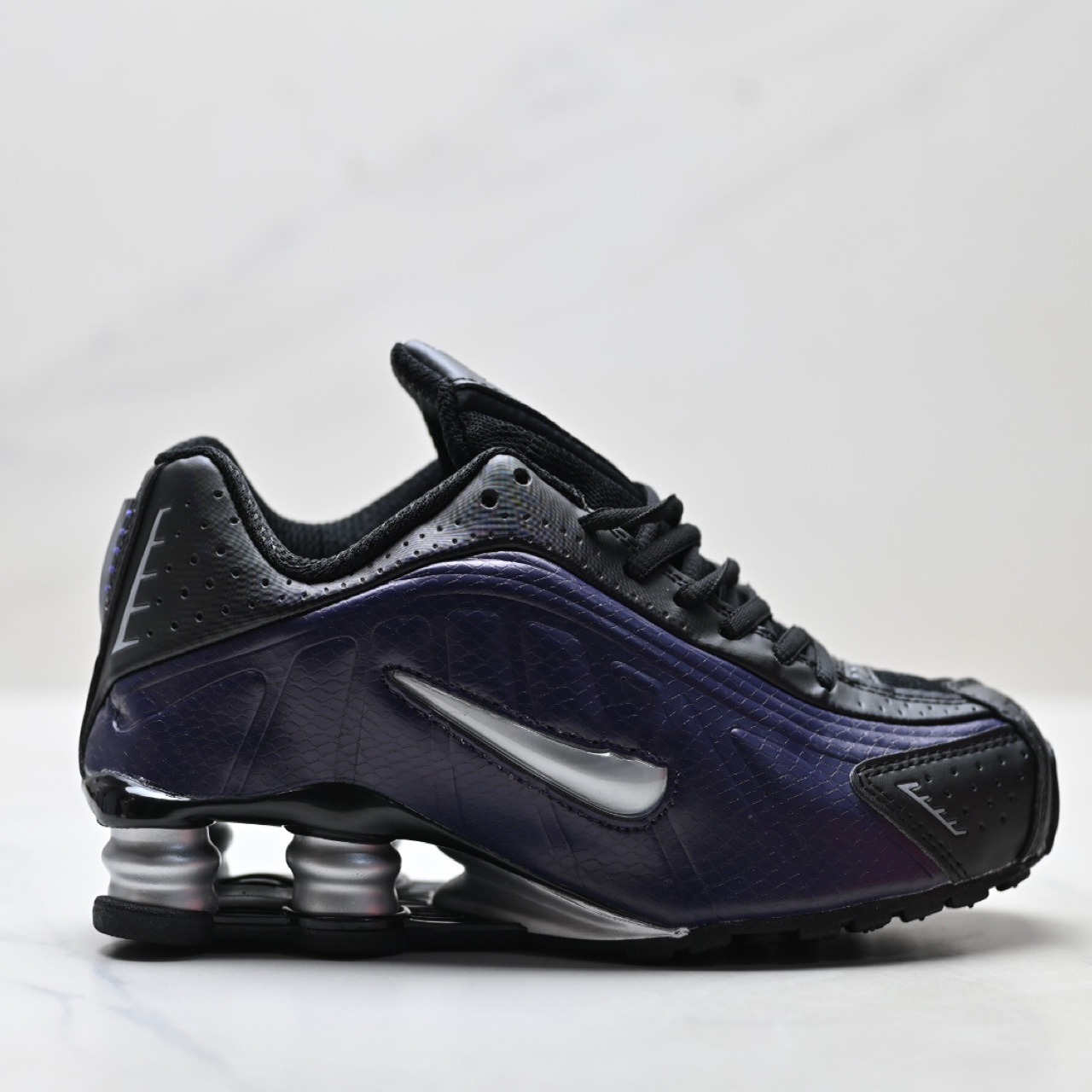 Tenis de Running con Cámara de Aire SHOX R4 Malla y Caucho Transpirable, Antideslizante para Correr y Deportes