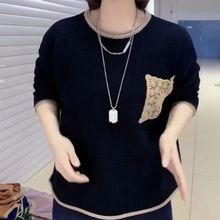 2025春季新款文艺复古洋气外穿针织衫宽松显瘦上衣百搭大码毛衣女