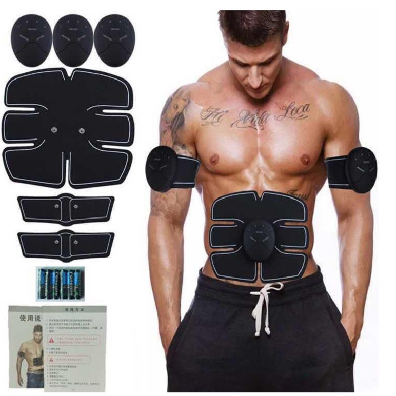 Venta al por mayor de fábrica inteligente abdominal instrumento de fitness abdominal entrenamiento abdominal pegatinas musculares abdominales de seis piezas vientre perezoso contracción y reducción de vientre equipo de fitness