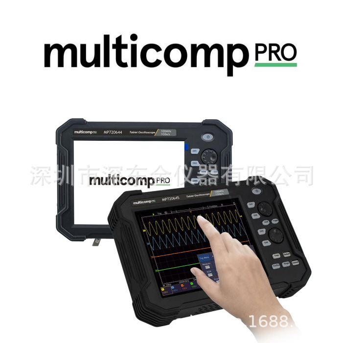 MULTICOMP PRO MP720774 MP720776平板示波器,70MHZ 2-4通道