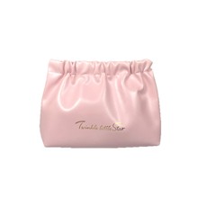 ins皱褶包化妆品口红包收纳包旅行PU化妆包洗漱收纳袋旅行收纳