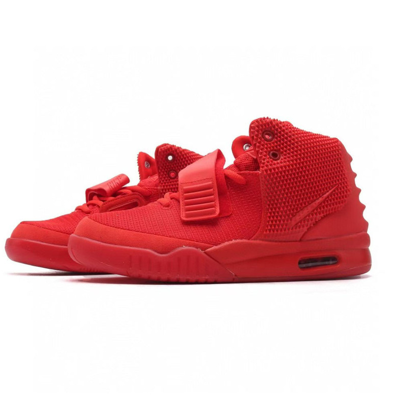 Air Yeezy 2 SP Kanye West Coconut Second Generation Middle Gang Memorial Shoes Grey Coconut 2 Red Basketball