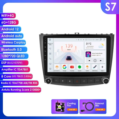 screen car navigation all-in-one, DVD Navigation - 6128g-wifi4g-lte-version-7862-carplay-eight-core-10inch-suitable-for-06-12-lexus-is250