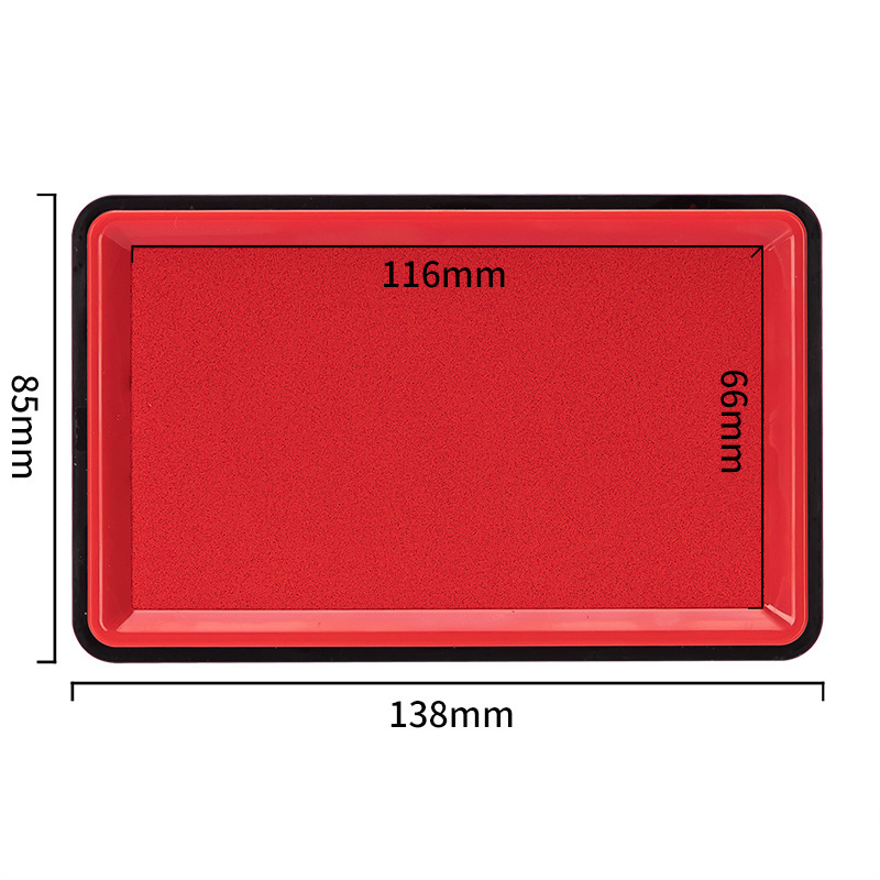 DeLix 9864ES Large Fast-Drying Ink Pad, Office Financial Quick-Dry Bank Ink Red Black Blue Office Ink Pad