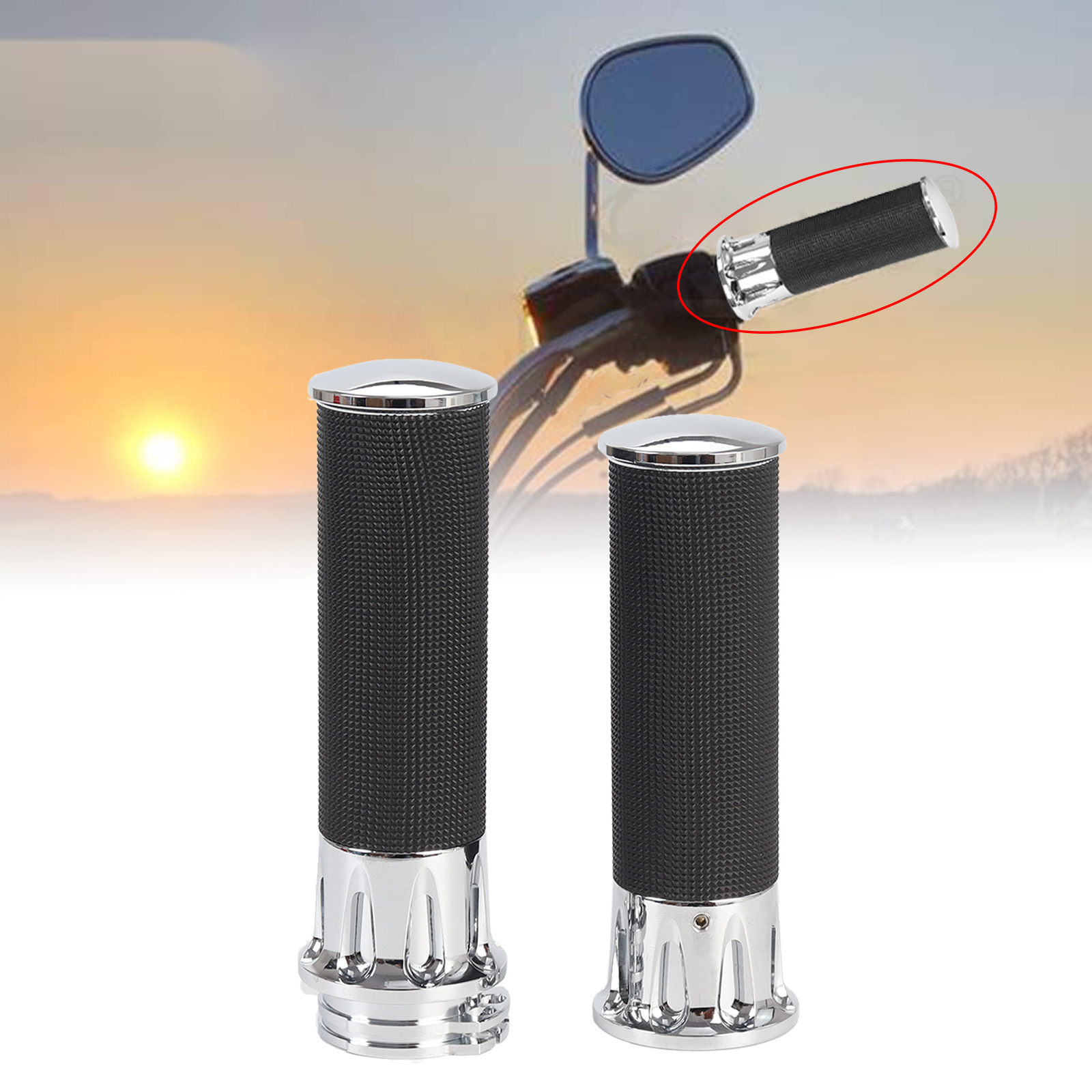 Motorcycle modification accessories Harley 883 XL1200 hollow handle cover grip 25mm handlebar handle glue