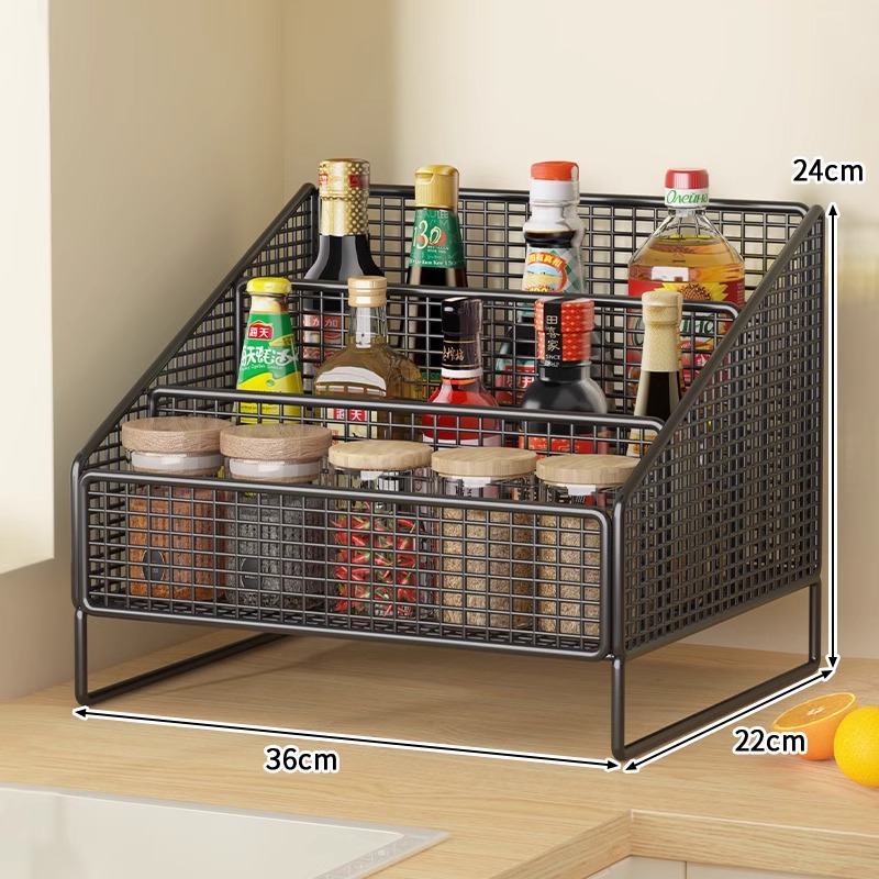 Estante de almacenamiento de condimentos para artículos de cocina Estante de almacenamiento de tazas domésticas Estante de almacenamiento multifuncional de condimentos