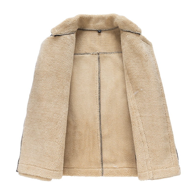 Men's Clothing Autumn And Winter New Deerskin Jacket Men's Lightweight Warm Men's Down Cotton Jacket Lambskin Jacket Trend_voghion.com