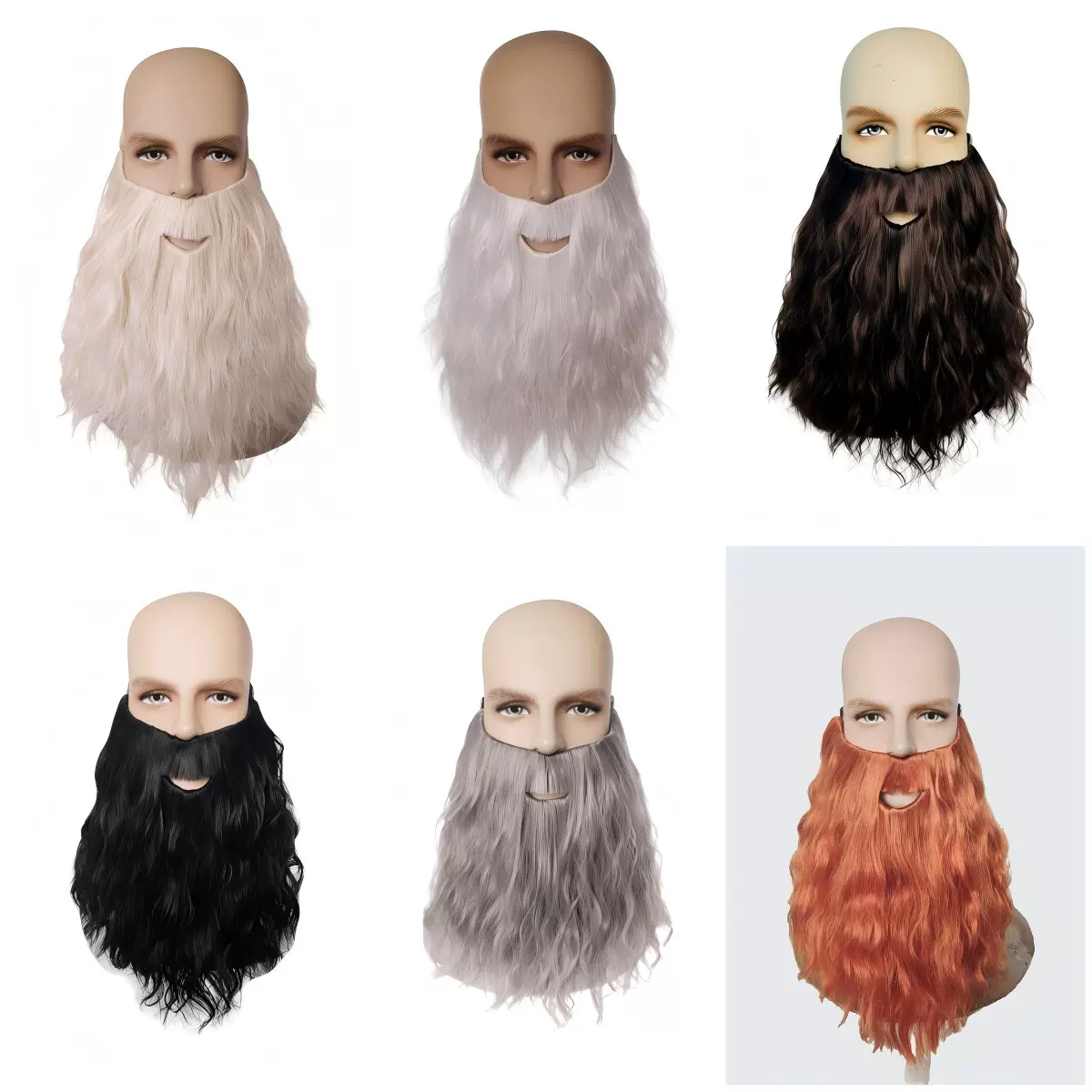 亚马逊热销 哈利波特 蓬松卷+胡子万圣节圣诞节cos假发