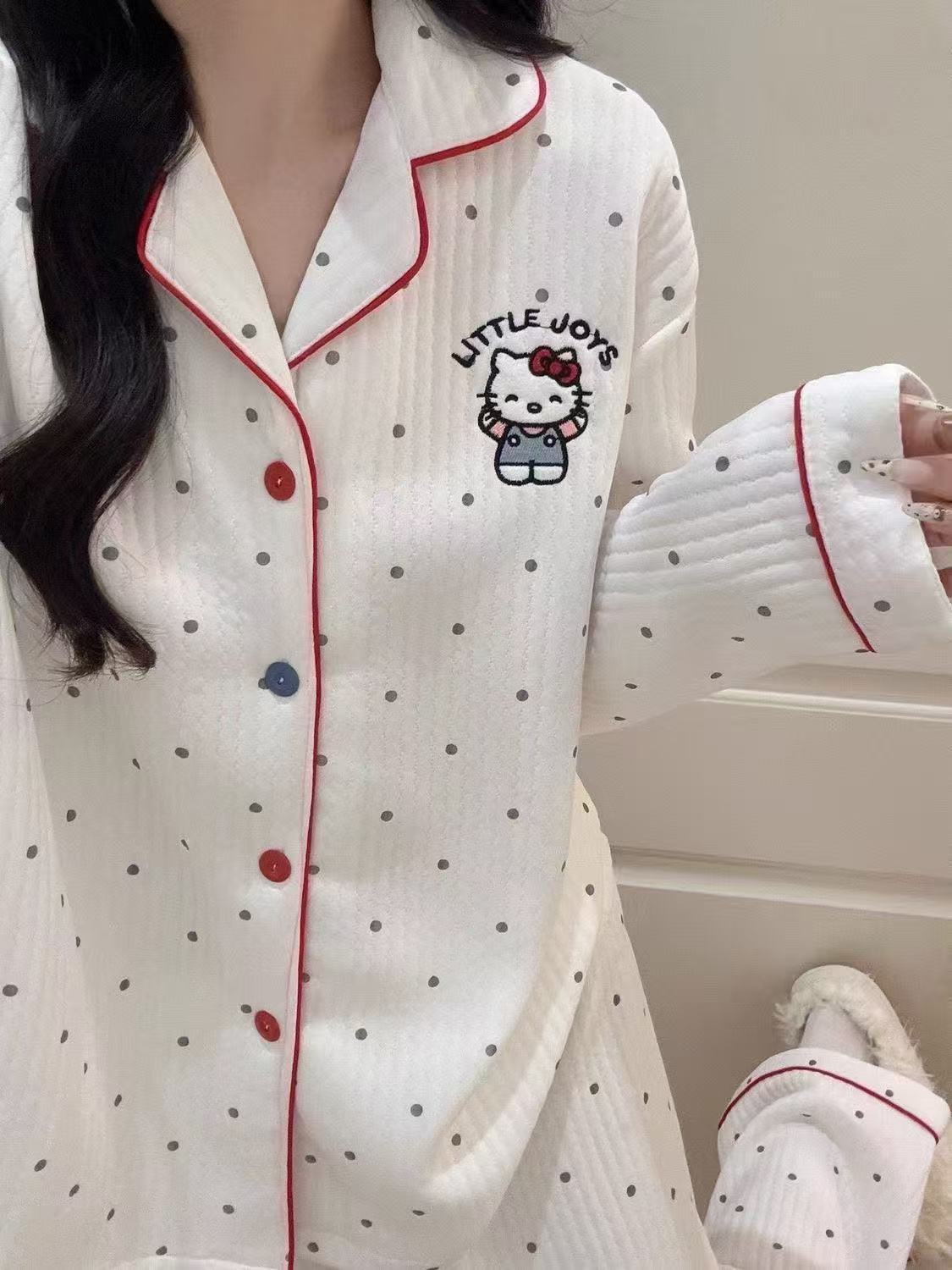 Algodón de aire al por mayor transfronterizo pijama intercalado de mujeres otoño invierno calentamiento algodón intercalado grueso cardigan dulce ropa de casa a cuadros