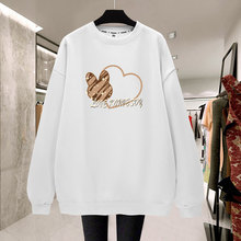 无帽卫衣2025新款女春冬潮牌oversize学生慵懒风加绒加厚上衣套头