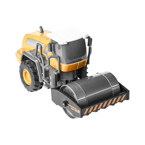 Fall-resistant aluminum alloy road roller toy car boy soil compactor engineering vehicle children's road roller toy model 3 years old 4