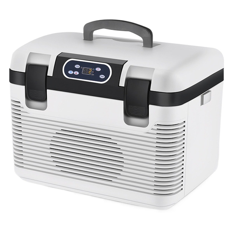 Nuevo 18l portátil pantalla digital refrigerador del coche hogar coche de doble uso mini refrigerador pequeño temperatura constante medicina refrigeración y calefacción caja