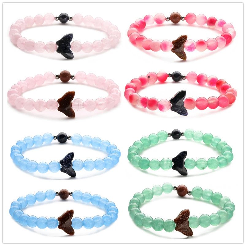 (Cross-border trading), organic agate beaded bracelet jade, bead bracelet for men and women, European style