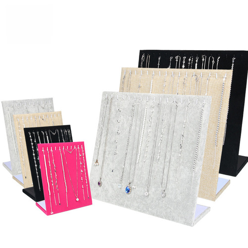 Fleece Fabric Jewelry Display Stand Necklace Display Board Jewelry Pendant Rack Jewelry Armoire Display Prop