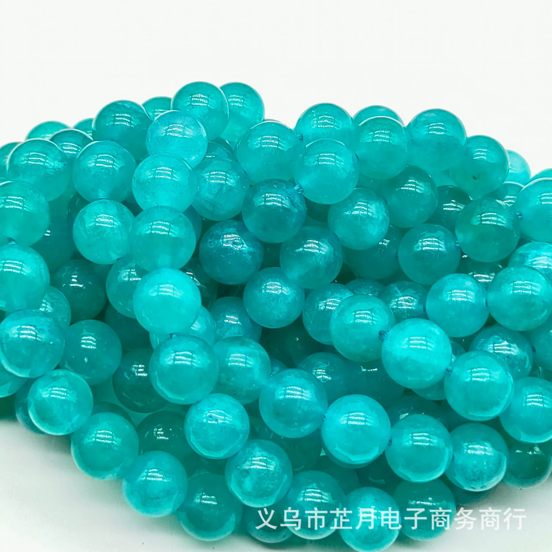 Round Amethyst Beads, Natural White Jade Optimized, 4/6/8/10 mm Strands