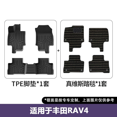 Modelə uyğun ayaqaltı RAV4, eco-friendly TPE car - 19-25-toyota-rav4-rongfang-double-layer-floor-mats-jeans-blanket