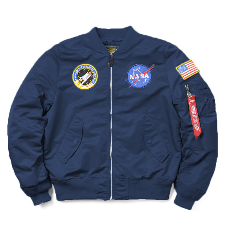 Primavera y otoño astronautas de la NASA chaqueta piloto de la Fuerza Aérea chaqueta de béisbol marca de moda MA - 1 chaqueta de pareja masculina de Estados Unidos