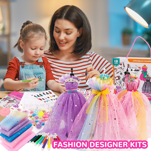 Children's clothing design sewing set, 6-12 year old girls' enlightenment diy handmade creative production of children's clothing toys