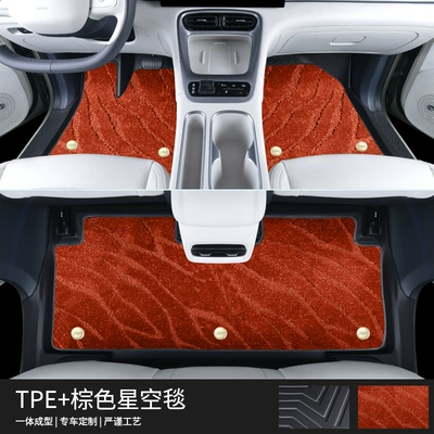 Modelə uyğun ayaqaltı – Modification Supplies Tpe - standard-star-wishes-door-side-tpe-floor-mats-brown-starry-sky-blanket