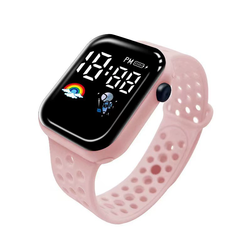 Apple, электронные радужные космические квадратные детские часы