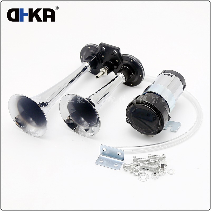 DHKA Yaguan-AS178SC in stock short double tube electric pump air horn 12V car wheel marine air horn DHKA Yaguan-AS178SC in stock short double tube electric pump air horn 12V car wheel marine air horn