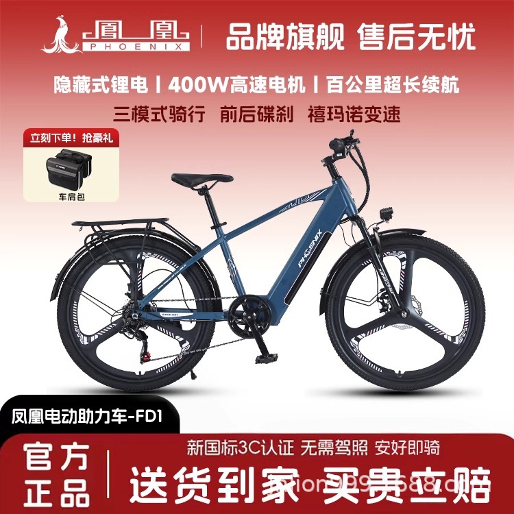 El mismo modelo transfronterizo de Yadea, especialmente para puntos de venta autoconstruidos en el extranjero, material de acero con alto contenido de carbono de 26 pulgadas, batería de litio para ayudar a la bicicleta de montaña