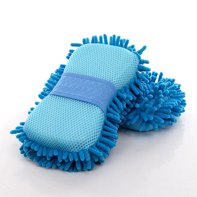 Car cleaning tools Thickened Fluorescent Green Car - sky-blue-a-paragraph-70g
