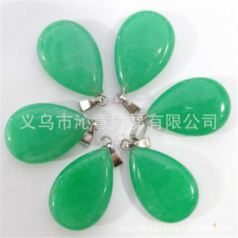 Transfronteriza AliExpress Venta caliente natural cristal ágata gema cristal plano colgante collar pendientes accesorios de la joyería