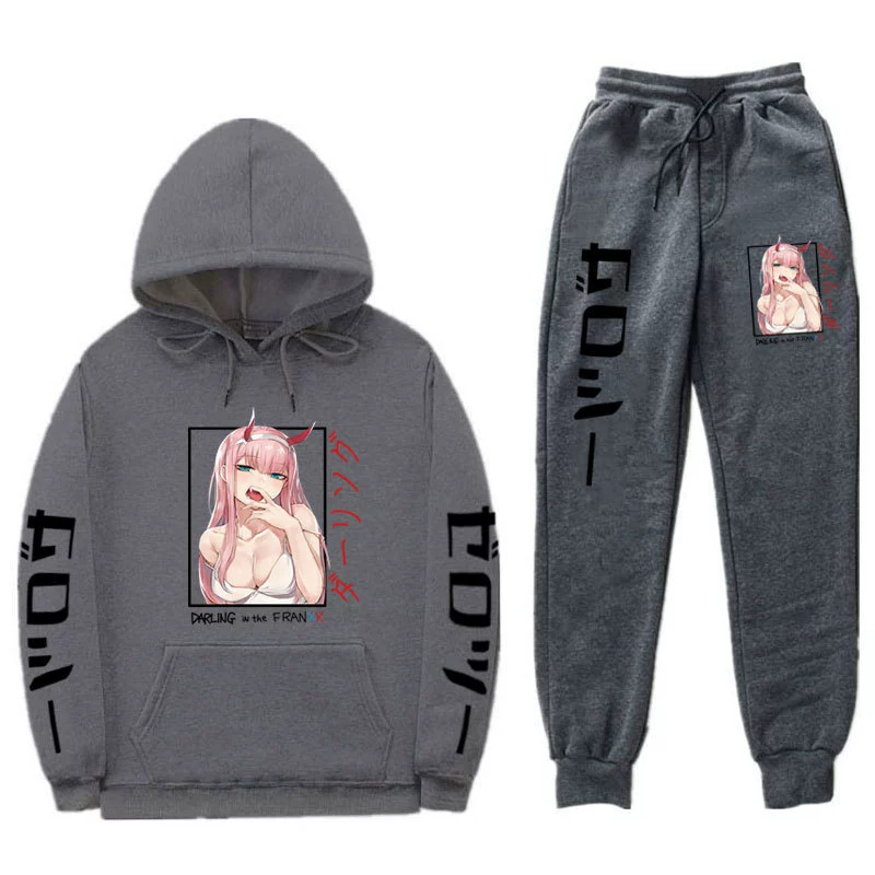 Свитерный набор Anime Zero Two Darling in the Franxx, мужской спортивный костюм для отдыха