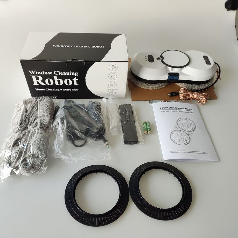 インテリジェントウォータースプレー窓掃除ロボット家庭用全自動ガラス掃除ツール乾湿両用超薄型ガラスクリーナー|undefined