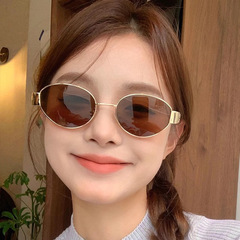 小香風サングラスファッション楕円サングラス欧米トレンド街で新型韓国版ins写真撮影女性サングラス