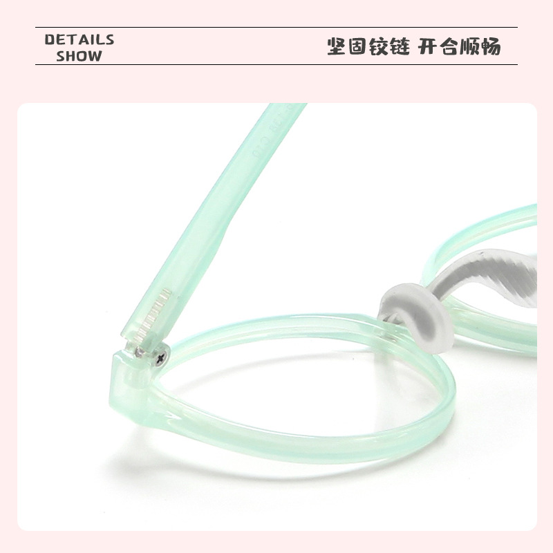 丹陽廠家2022新款高清防藍光平光鏡時尚硅膠男女童眼鏡框A8011