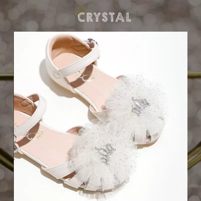 kids shoes厂家定制夏季新款女童凉鞋包头中空软底魔术贴儿童鞋子